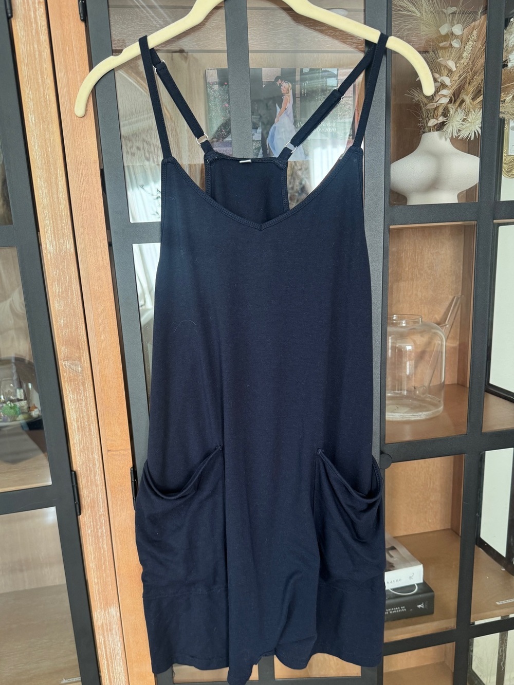 Hot shot romper navy onesie adjustable straps pockets playsuit fpmovement